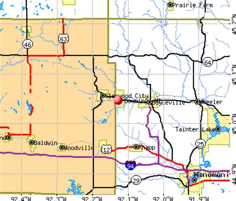 Downing, Wisconsin (WI 54734) profile: population, maps, real estate, averages, homes ...