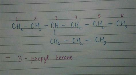 What is structural formula of 3-propyl hexane? - EduRev Class 11 Question