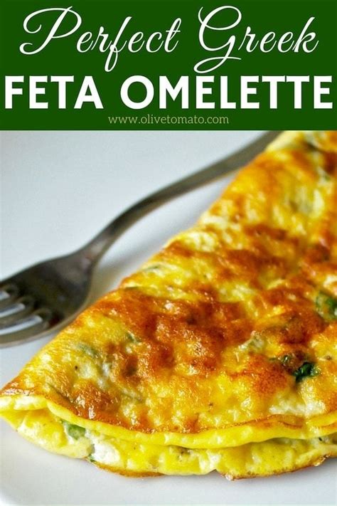 Greek Omelette with Feta Cheese and Fresh Mint