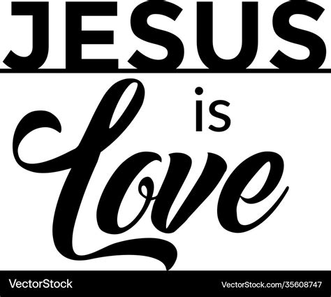 Christian quote design - jesus is love Royalty Free Vector