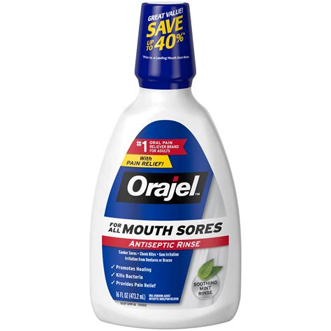 Orajel Antiseptic Mouth Sore Rinse, 16 fl oz