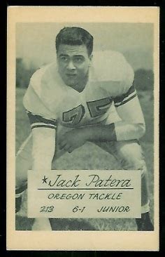 1953 Oregon Football Card - Jack Patera