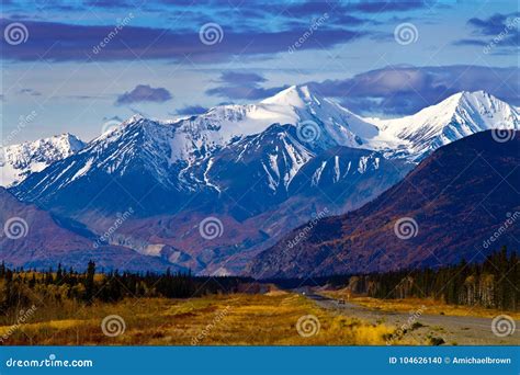 Valley and Mountainside Views, Yukon Territories, Canada Stock Photo - Image of colourful ...