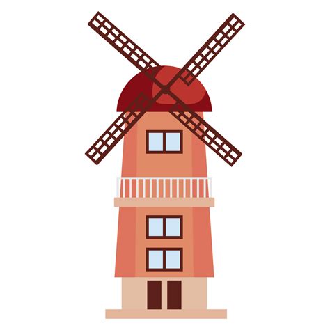 windmill farm building 11251728 Vector Art at Vecteezy