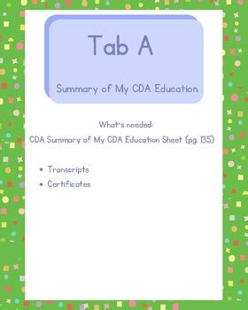 Preschool CDA Portfolio Guide by TeachUp Coaches | TPT