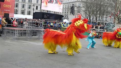 Northern Lion Dance at Trafalgar Square.London,Chinese New Year Celebration 2020 - YouTube