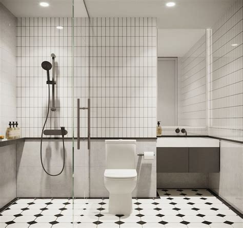 monochrome bathroom | Interior Design Ideas