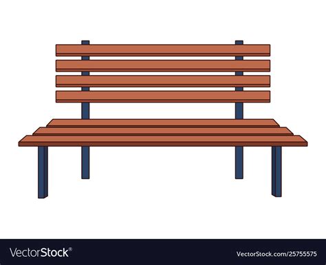 Park bench icon cartoon isolated Royalty Free Vector Image