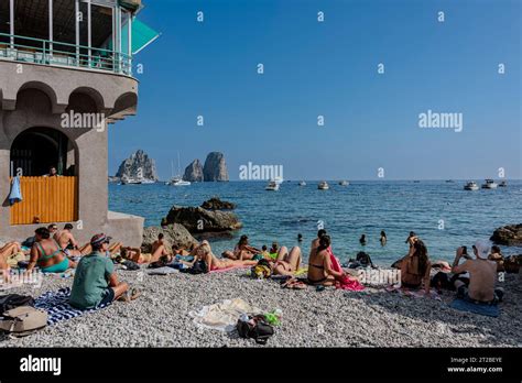 The Beach, café, hotels and bars of Marina Piccola, Via Marina Piccola, 80076 Capri NA, Italy ...