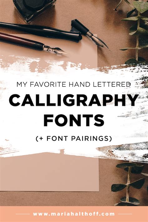 My Top 5 Favorite Hand Lettered Calligraphy Fonts (+ Font Pairings) — Mariah Althoff – Graphic ...