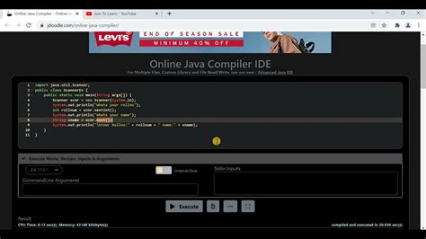 JDoodle (Java Online Compiler) - How to give input? - Interactive Mode ...
