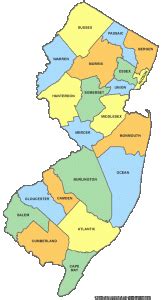 New Jersey county map | state county maps