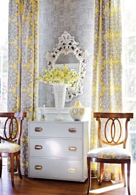 Gray And Yellow Living Room Curtains | Baci Living Room