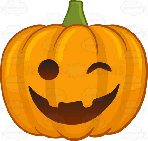 A Winking Halloween Pumpkin | Emoji pumpkin carving, Halloween pumpkins, Pumpkin illustration