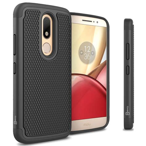 For Motorola Moto M Case Tough Protective Hard Shockproof Hybrid Phone ...