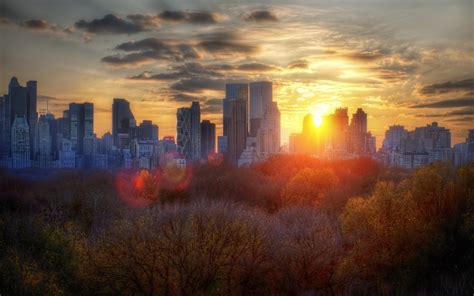 City buildings, Central Park, city, park, sunset HD wallpaper | Wallpaper Flare