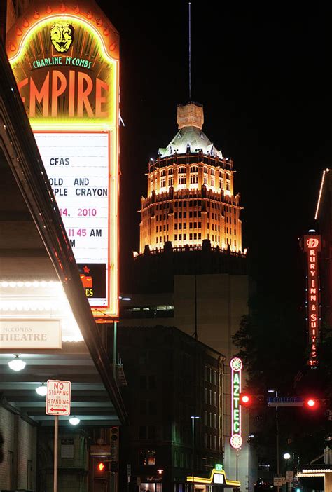 San Antonio Downtown Night Photograph by Rospotte Photography - Pixels