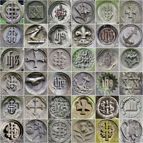 Cemetery Symbols | Created with fd's Flickr Toys 1. IHS, 2. … | Flickr