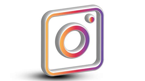 instagram png logo 3d with black shadow - veeForu