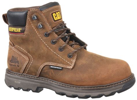 CAT Work Boots, 9, W, Brown, Composite, Mens, PR - 415N46|P90809 9W - Grainger