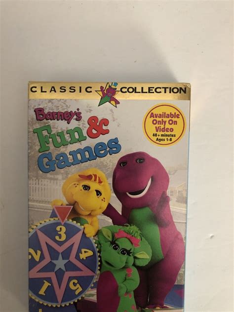 VHS Barney Barneys Fun and Games(VHS,1996) TESTED-RARE VINTAGE-SHIPS N ...