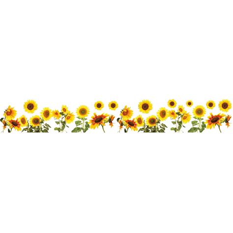 Home Decor Line Sunflowers Border Decal - Walmart.com