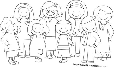 EXTENDED FAMILY CLIPART BLACK AND WHITE - 70px Image #7