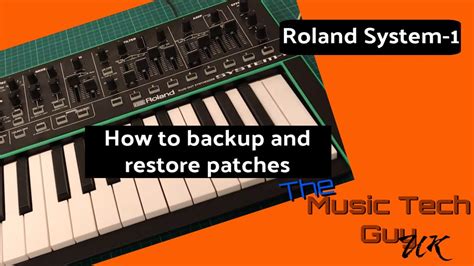 How to backup and restore patches on the Roland System-1 - YouTube