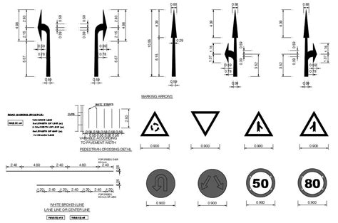 Road Sign And Symbols And Direction Blocks Cad Drawing Details Dwg File | Images and Photos finder