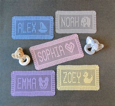 Personalized Baby Name Doily Crochet Pattern - Name Doily Crochet ...