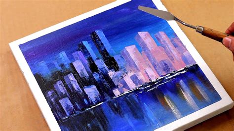 Cityscape painting tutorial for beginners / Easy / step by step ...