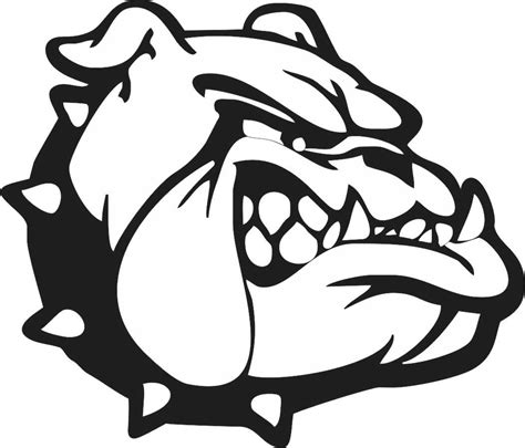 StickerTalk Black and White Bulldog Mascot Vinyl Sticker, 3.5 inches x ...