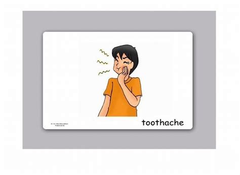 Aches and Symptoms Flashcards for Toddlers