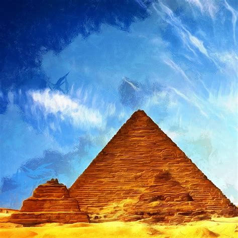 LEgypte pyramides toile grand Art peinture affiche de | Etsy