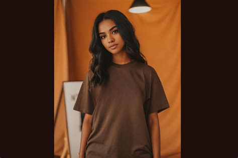 Brown T Shirt Design Logo Shirt Mockup Graphic by perz1984 · Creative Fabrica