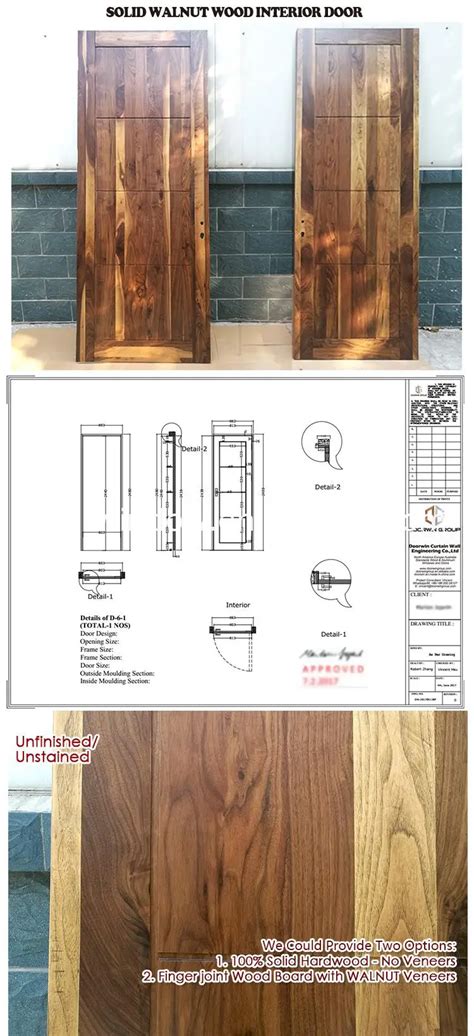 Customized 4 panel solid wood interior doors – Shandong Doorwin ...