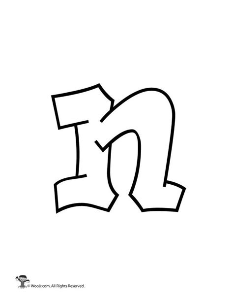 Graffiti Lowercase Letter n | Woo! Jr. Kids Activities : Children's Publishing | Graffiti ...