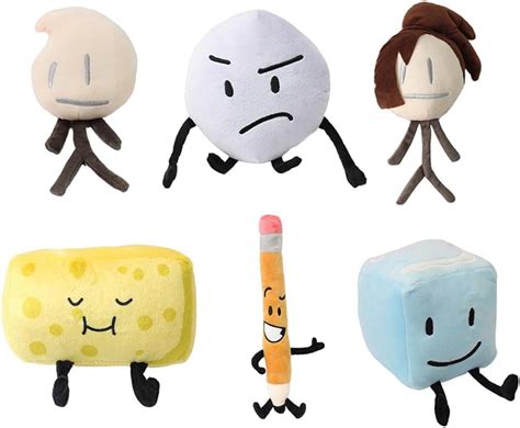 6Pcs BFDI Plushies, Ultrasoft Battle for Dream Island TV Series ...