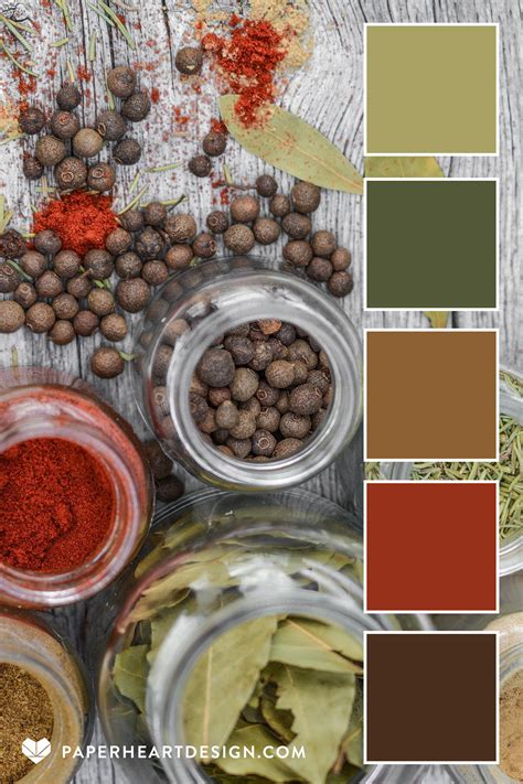 Color Palette: Herbs + Spices Earth Tones — Paper Heart Design Co.