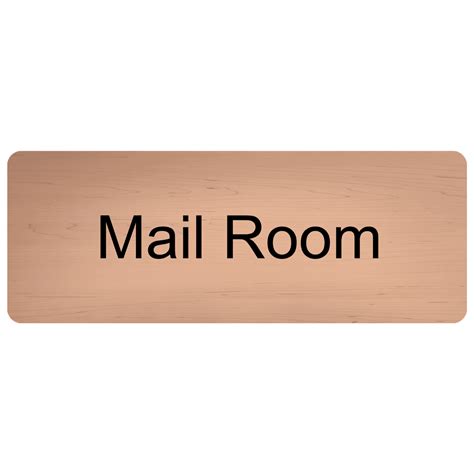 Mail Room Engraved Sign EGRE-415-BLKonCSHW Wayfinding Room Name