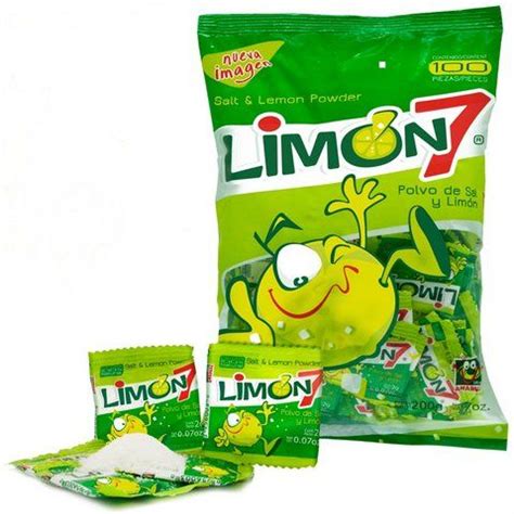 Limon 7 - Polvo de Sal y Limon - Salt & Lemon powder - 100 pieces - 7 oz