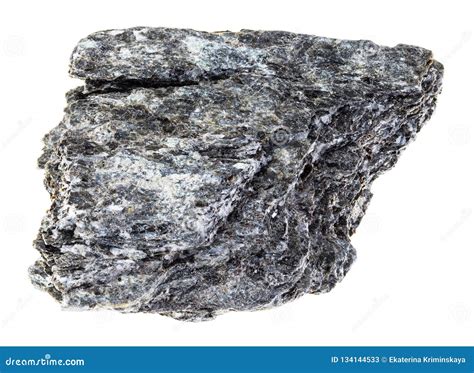 Ough Quartz Biotite Schist Stone on White Stock Image - Image of geology, biotite: 134144533