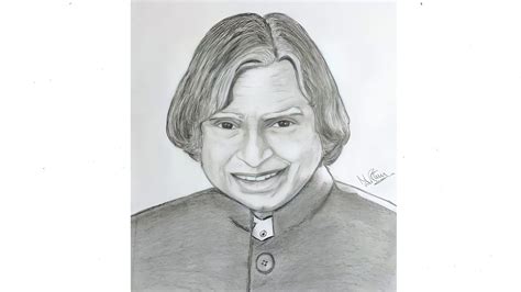 APJ ABDUL KALAM DRAWING step by step for beginners | Pencil sketch | Sketches, Step by step ...