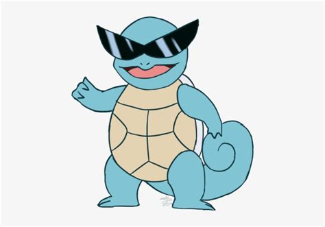 Squirtle Glasses Png - Squirtle With Glasses Png - 500x552 PNG Download - PNGkit