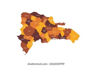 Dominican Republic Political Map Administrative Divisions Stock Vector ...