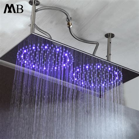 Led Shower Head Light Rain Shower 400*800mm Large Rainfall Double Led ...