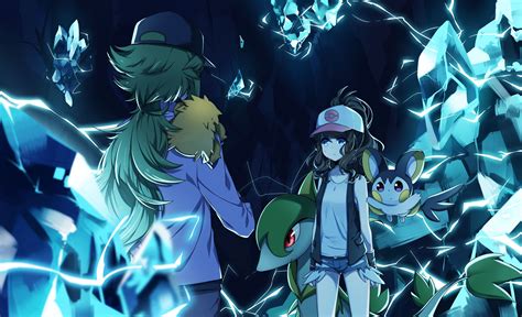 N and Touko in Chargestone Cave, Unova. #PokemonBW #fanart #Ferriswheelshipping | Black pokemon ...