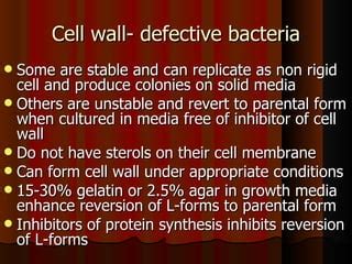 Cell wall deficient bacteria | PPT