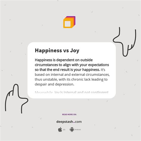 Happiness vs Joy - Deepstash