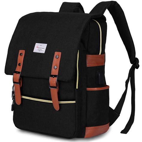 Modoker Vintage Laptop Backpack for Women Men,School College Backpack with USB Charging Port ...